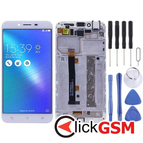 Piesa Display Cu Touchscreen Si Rama White Asus Zenfone 3 Max 25a8