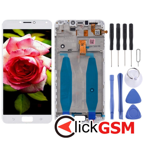 Piesa Piesa Display Cu Touchscreen Si Rama White Asus Zenfone 4 Max 259z