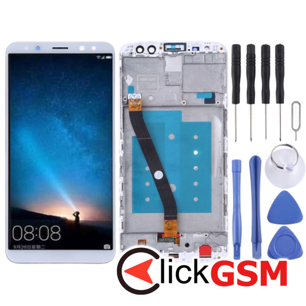 Piesa Piesa Display Cu Touchscreen Si Rama White Huawei Mate 10 Lite 2bc4