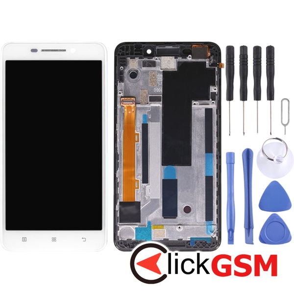 Piesa Piesa Display Cu Touchscreen Si Rama White Lenovo A5000 241m