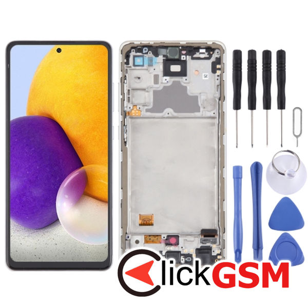 Piesa Piesa Display Cu Touchscreen Si Rama White Samsung Galaxy A72 4o5c