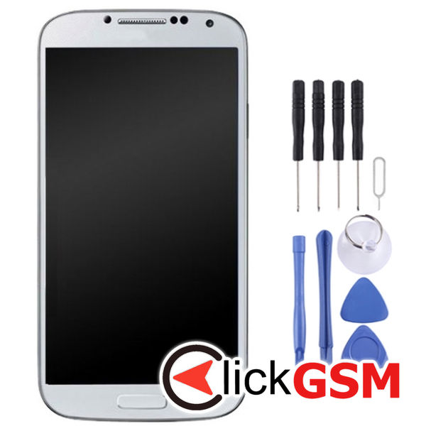 Piesa Display Cu Touchscreen Si Rama White Samsung Galaxy S4 4ois