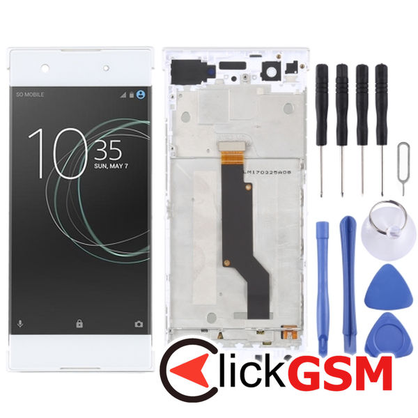 Piesa Display Cu Touchscreen Si Rama White Sony Xperia Xa1 2ujs