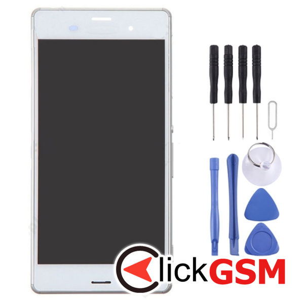 Piesa Piesa Display Cu Touchscreen Si Rama White Sony Xperia Z3 4otw