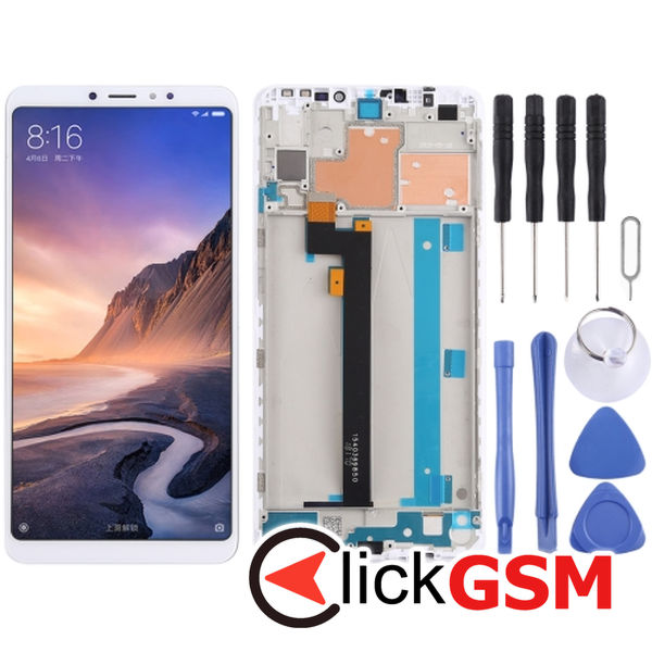 Piesa Display Cu Touchscreen Si Rama White Xiaomi Mi Max 3 25jt