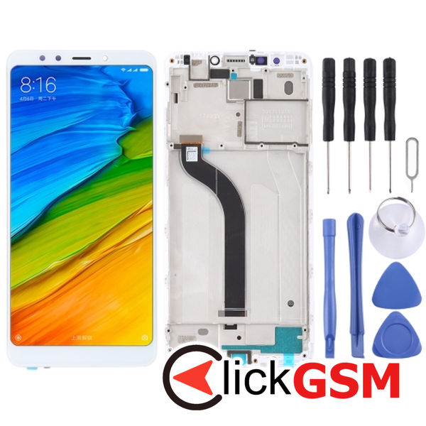 Piesa Piesa Display Cu Touchscreen Si Rama White Xiaomi Redmi 5 25j3