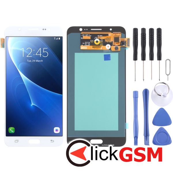 Piesa Piesa Display Cu Touchscreen White Samsung Galaxy J7 2016 4f1r