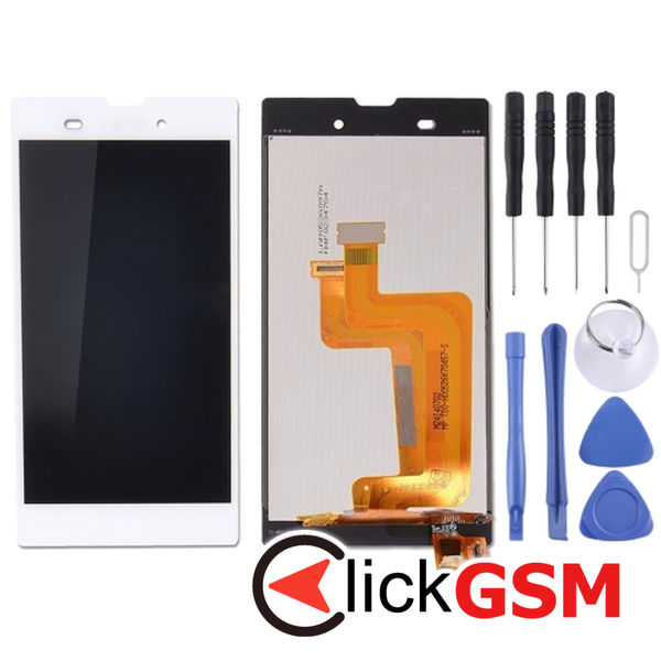 Piesa Piesa Display Cu Touchscreen White Sony Xperia T3 215h