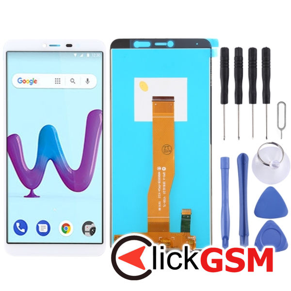 Piesa Display Cu Touchscreen White Wiko Y80 4p0l