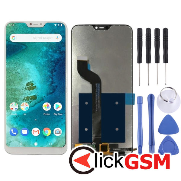 Piesa Display Cu Touchscreen White Xiaomi Redmi 6 Pro 4p5e