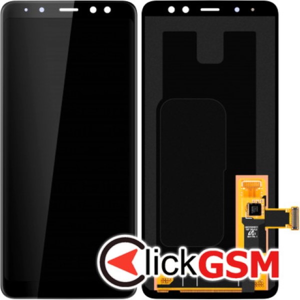 Piesa Display Original Cu Touchscreen Negru Samsung Galaxy A8 2018 Cmu