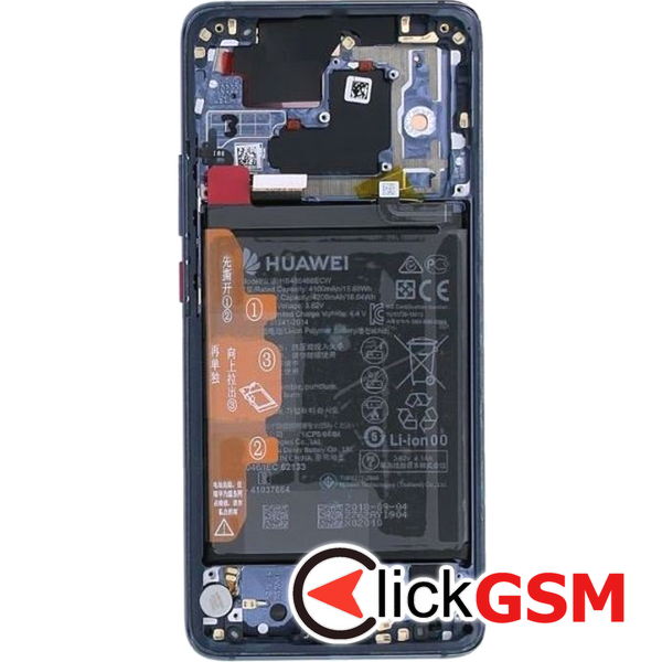 Piesa Piesa Display Original Cu Touchscreen Rama Si Baterie Albastru Huawei Mate 20 Pro 41bj