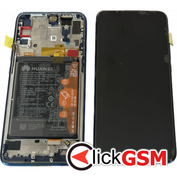 Piesa Piesa Display Original Cu Touchscreen Rama Si Baterie Albastru Huawei P Smart Z 2dlh