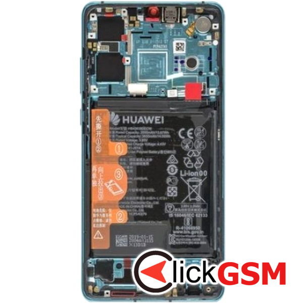 Piesa Display Original Cu Touchscreen Rama Si Baterie Albastru Huawei P30 41aj