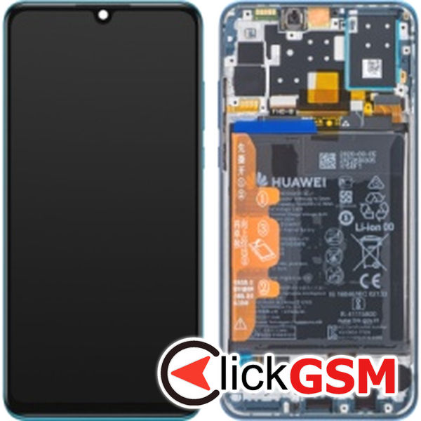 Piesa Piesa Display Original Cu Touchscreen Rama Si Baterie Albastru Huawei P30 Lite 2hf9