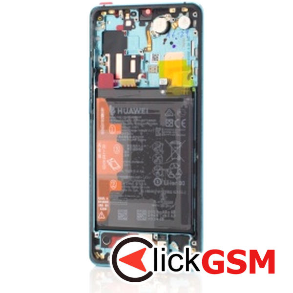 Piesa Display Original Cu Touchscreen Rama Si Baterie Albastru Huawei P30 Pro B50