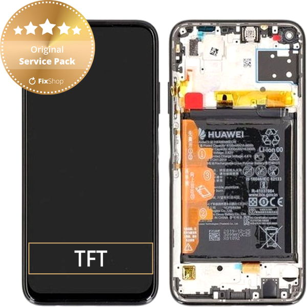 Huawei P40 Lite · Huawei P40 lite - Ecran LCD + Sticla Tactila + Rama + Baterie (Breathing Crystal) - 02353KFV Genuine Service Pack