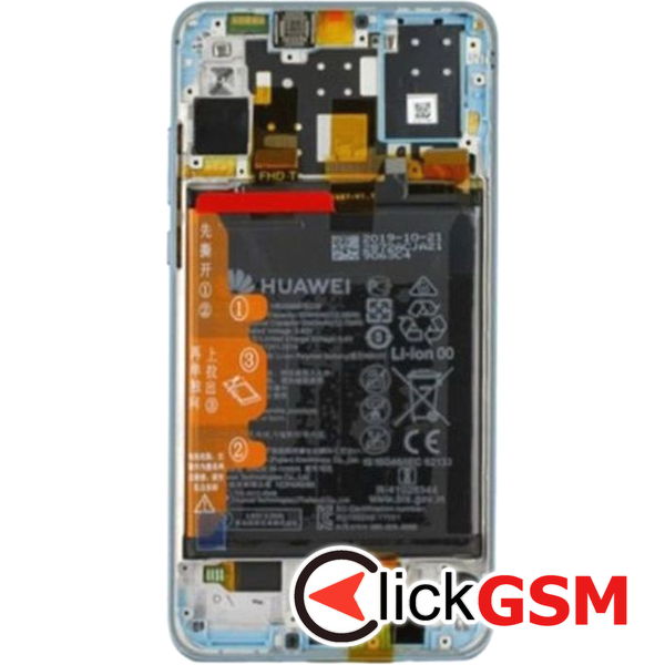 Piesa Display Original Cu Touchscreen Rama Si Baterie Crystal Huawei P30 Lite 41em