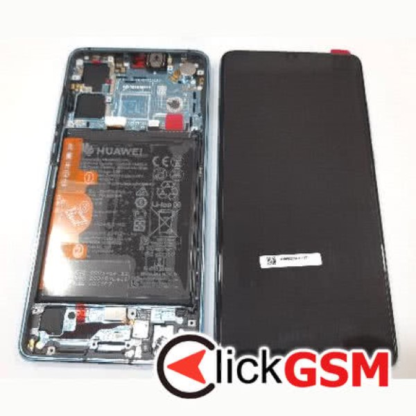 Piesa Display Original Cu Touchscreen Rama Si Baterie Negru Huawei P30 Hvl