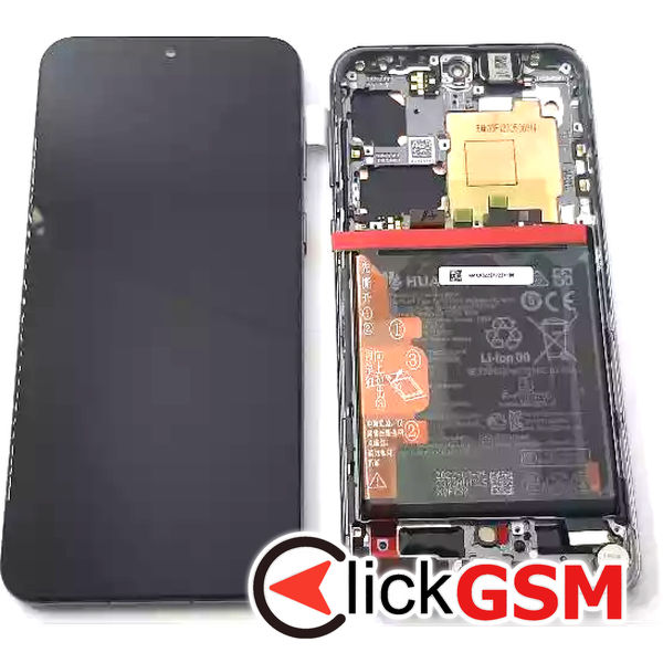 Piesa Display Original Cu Touchscreen Rama Si Baterie Negru Huawei P50 2pf