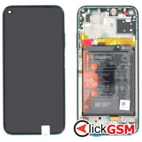 Piesa Display Original Cu Touchscreen Rama Si Baterie Verde Huawei P40 Lite 2wkt