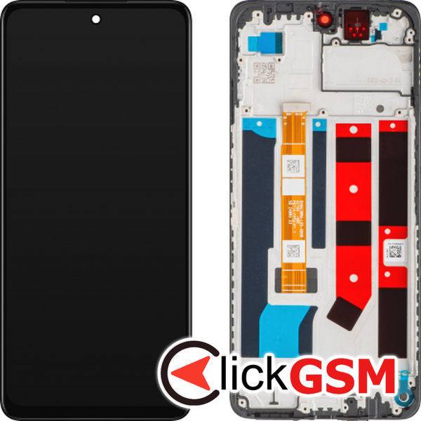 Piesa Display Original Cu Touchscreen Si Rama Alb Oppo A60 3i7v