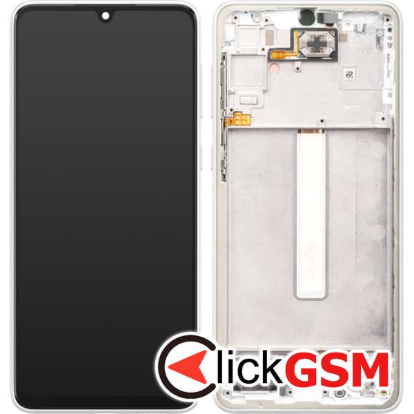 Piesa Display Original Cu Touchscreen Si Rama Alb Samsung Galaxy A33 5g 2gzt