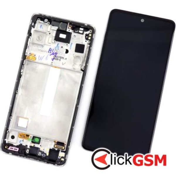 Piesa Display Original Cu Touchscreen Si Rama Alb Samsung Galaxy A52s 5g 3anu