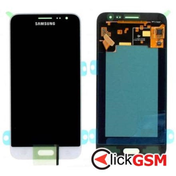 Piesa Display Original Cu Touchscreen Si Rama Alb Samsung Galaxy J3 2016 2wgf