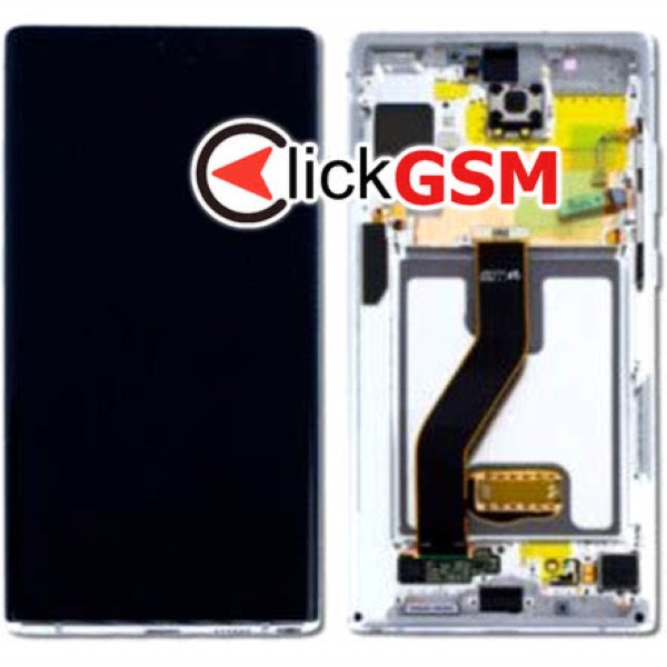 Piesa Display Original Cu Touchscreen Si Rama Alb Samsung Galaxy Note10.plus 1fs5