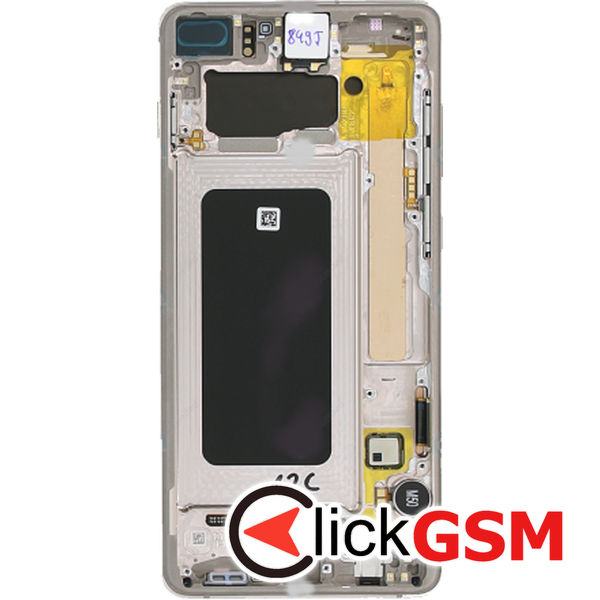 Piesa Piesa Display Original Cu Touchscreen Si Rama Alb Samsung Galaxy S10.plus Ajh