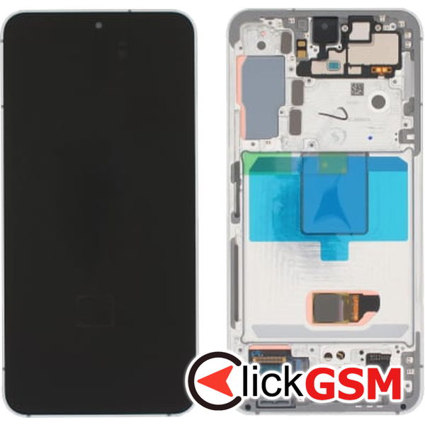 Piesa Display Original Cu Touchscreen Si Rama Alb Samsung Galaxy S22 2dno