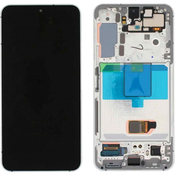 Display Samsung Galaxy S22 5G (S901) White/ Cream/ Sky Blue, cu rama (Original Service Pack)