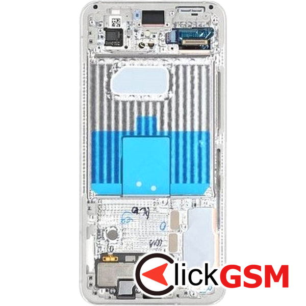 Piesa Display Original Cu Touchscreen Si Rama Alb Samsung Galaxy S22 40fh