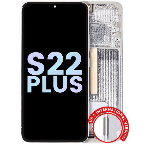 Samsung Galaxy S22+ · OLED Assembly With Frame For Samsung Galaxy S22 Plus 5G (Service Pack) (White)