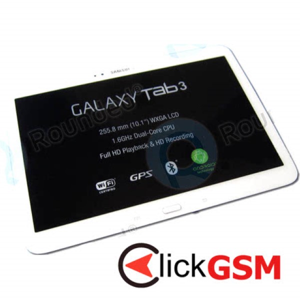 Piesa Display Original Cu Touchscreen Si Rama Alb Samsung Galaxy Tab 3 10.1 1i0h