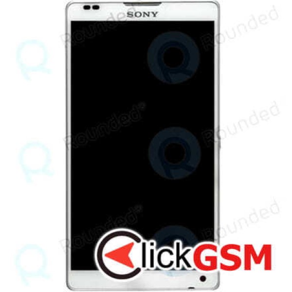 Piesa Display Original Cu Touchscreen Si Rama Alb Sony Xperia Zl 15xt