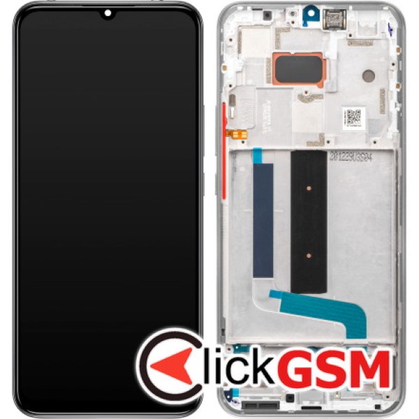 Piesa Display Original Cu Touchscreen Si Rama Alb Xiaomi Mi 10 Lite 5g 1ehs