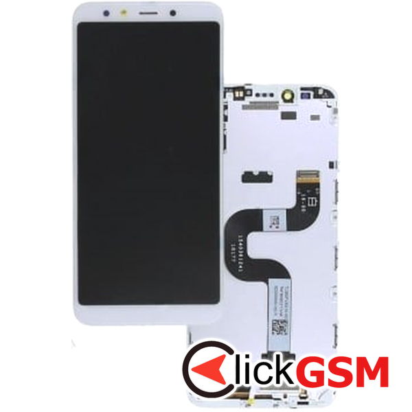 Piesa Display Original Cu Touchscreen Si Rama Alb Xiaomi Mi 6x 2vmh