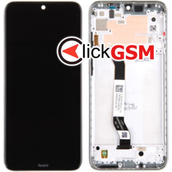 Piesa Display Original Cu Touchscreen Si Rama Alb Xiaomi Redmi Note 8t 3dns