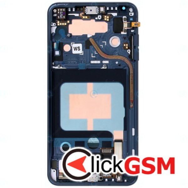 Piesa Display Original Cu Touchscreen Si Rama Albastru Lg V30 8io