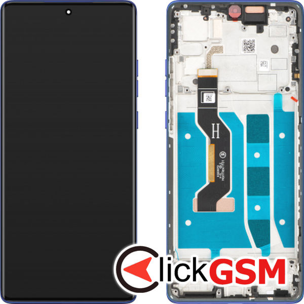 Piesa Display Original Cu Touchscreen Si Rama Albastru Motorola Moto G85 5g 114a