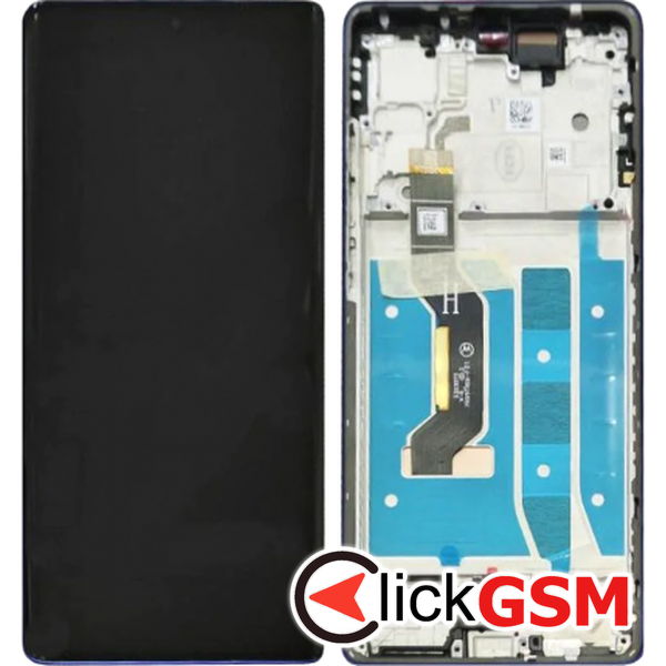 Piesa Display Original Cu Touchscreen Si Rama Albastru Motorola Moto G85 5g B3h