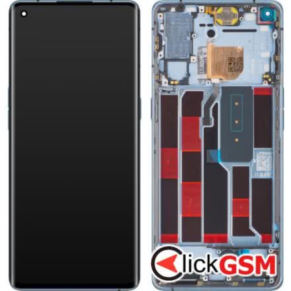 Piesa Display Original Cu Touchscreen Si Rama Albastru Oppo Reno4 Pro 5g 2y6e