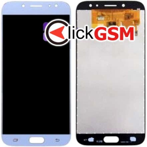 Piesa Display Original Cu Touchscreen Si Rama Albastru Samsung Galaxy J7 2017 Pzu