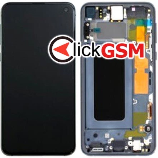 Piesa Display Original Cu Touchscreen Si Rama Albastru Samsung Galaxy S10 3d44