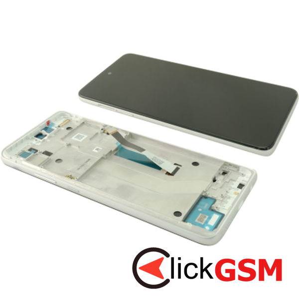 Piesa Display Original Cu Touchscreen Si Rama Argintiu Motorola Moto G 5g 2vnl