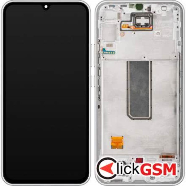 Piesa Piesa Display Original Cu Touchscreen Si Rama Argintiu Samsung Galaxy A34 5g 2xiz