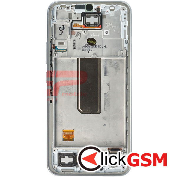 Piesa Display Original Cu Touchscreen Si Rama Argintiu Samsung Galaxy A34 5g 4345