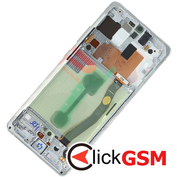 Piesa Display Original Cu Touchscreen Si Rama Argintiu Samsung Galaxy S10 Lite 4lmr